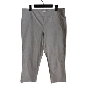 Carolina Belle seersucker blue/white striped capris size 14